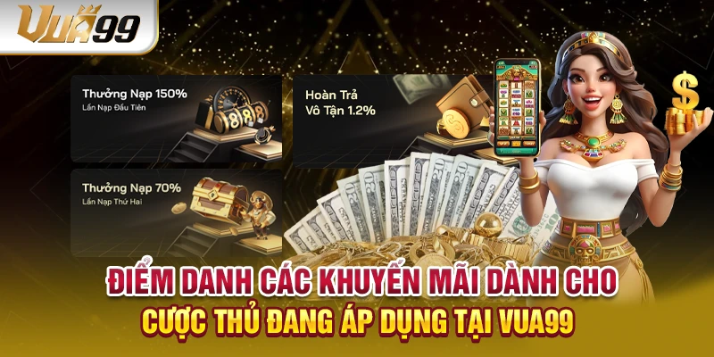 Điểm danh các khuyến mãi dành cho cược thủ đang áp dụng tại VUA99
